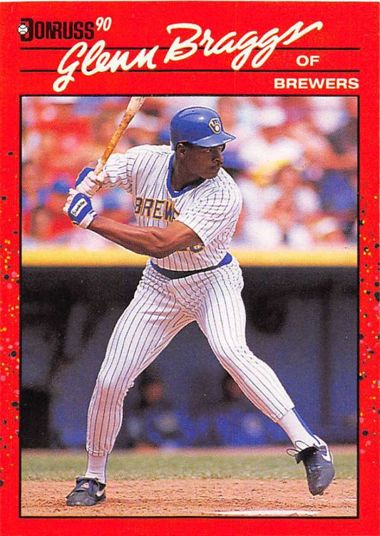 1990 Donruss Baseball  #264 Glenn Braggs  Milwaukee Brewers  Image 1