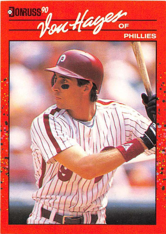 1990 Donruss Baseball  #278 Von Hayes  Philadelphia Phillies  Image 1