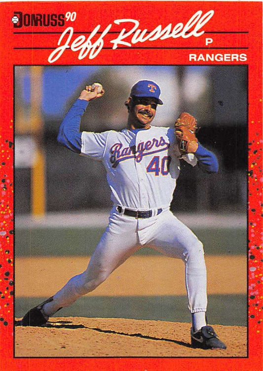 1990 Donruss Baseball  #284 Jeff Russell  Texas Rangers  Image 1