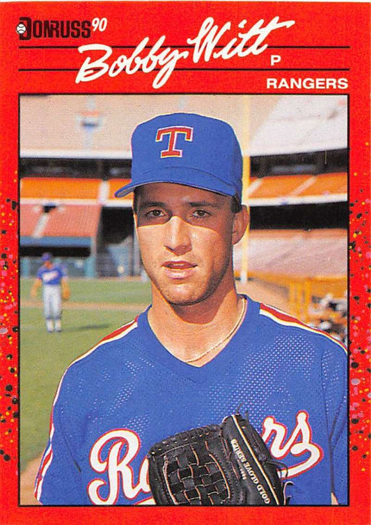 1990 Donruss Baseball  #292 Bobby Witt  Texas Rangers  Image 1