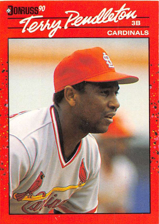 1990 Donruss Baseball  #299 Terry Pendleton  St. Louis Cardinals  Image 1