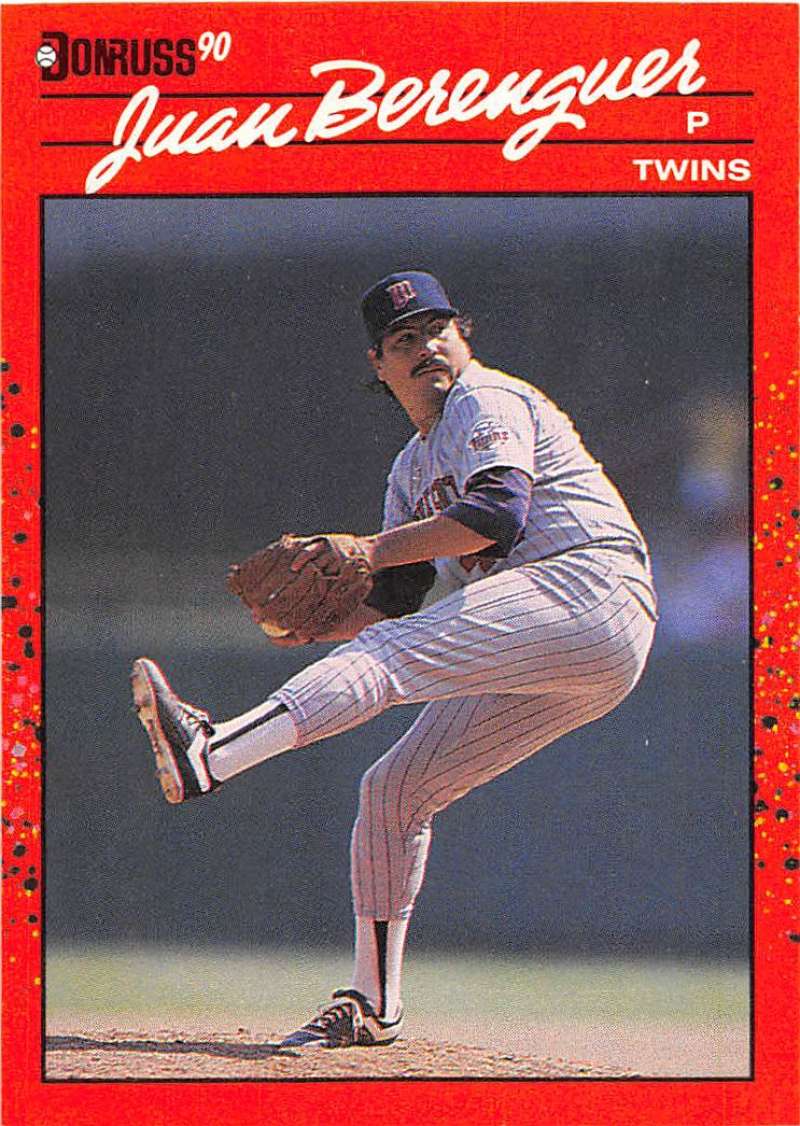 1990 Donruss Baseball  #301 Juan Berenguer  Minnesota Twins  Image 1