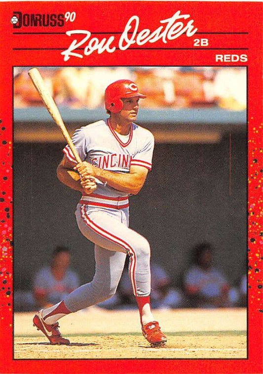 1990 Donruss Baseball  #317 Ron Oester  Cincinnati Reds  Image 1