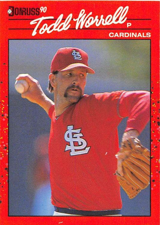 1990 Donruss Baseball  #319 Todd Worrell  St. Louis Cardinals  Image 1