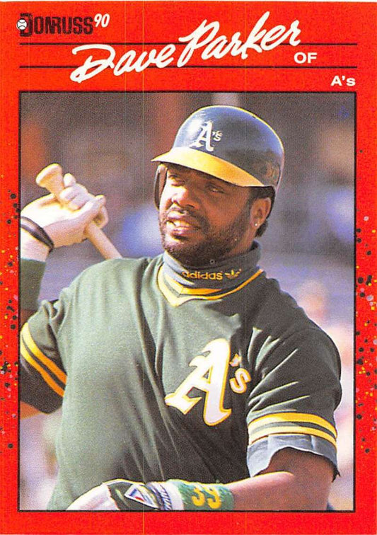 1990 Donruss Baseball  #328 Dave Parker  Oakland Athletics  Image 1