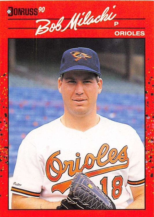 1990 Donruss Baseball  #333 Bob Milacki  Baltimore Orioles  Image 1