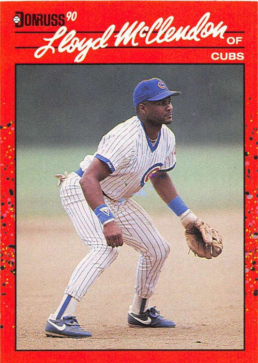 1990 Donruss Baseball  #341 Lloyd McClendon  Chicago Cubs  Image 1