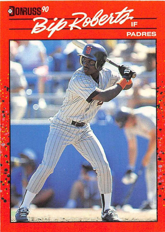 1990 Donruss Baseball  #347 Bip Roberts  San Diego Padres  Image 1
