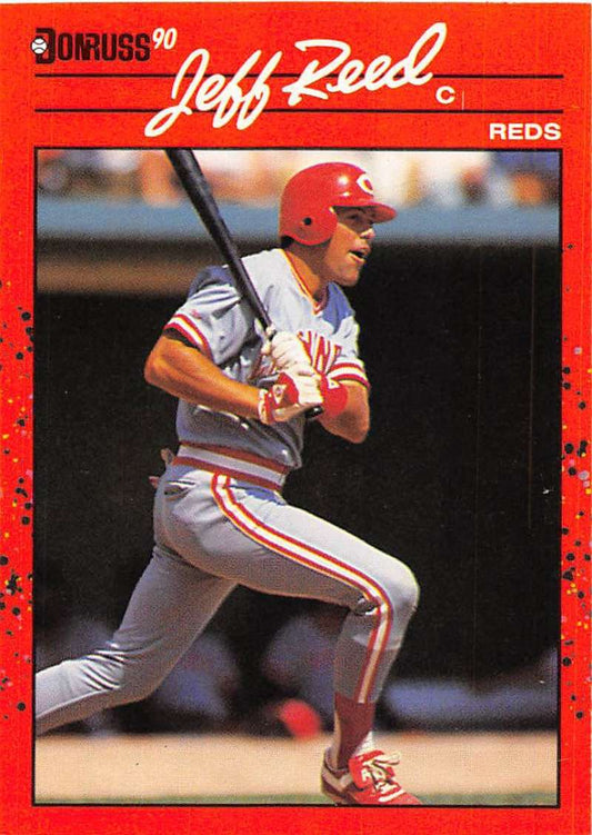 1990 Donruss Baseball  #351 Jeff Reed  Cincinnati Reds  Image 1