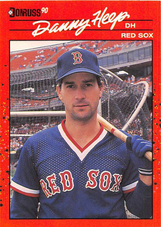 1990 Donruss Baseball  #358 Danny Heep  Boston Red Sox  Image 1