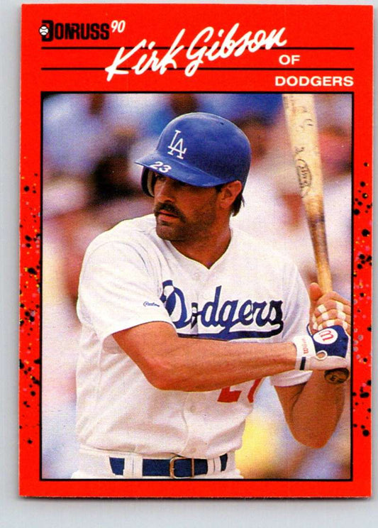 1990 Donruss Baseball  #368 Kirk Gibson  Los Angeles Dodgers  Image 1