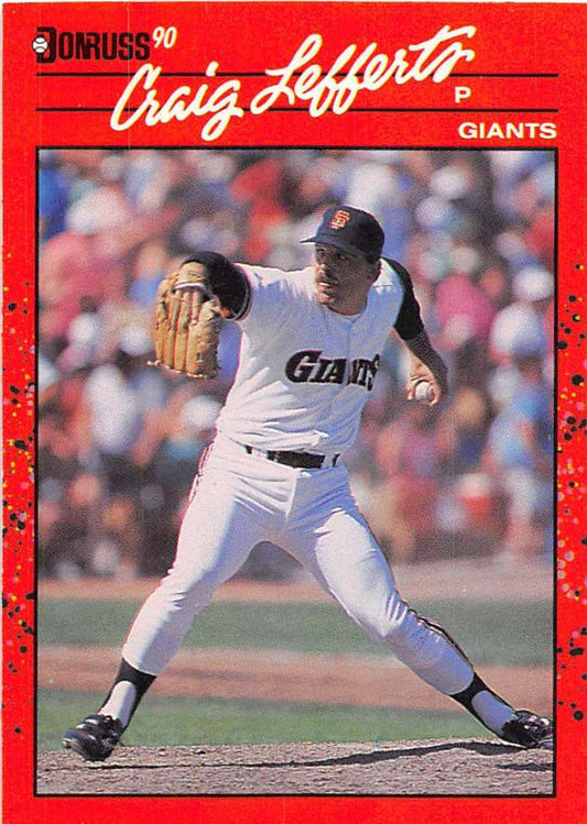 1990 Donruss Baseball  #376 Craig Lefferts  San Francisco Giants  Image 1