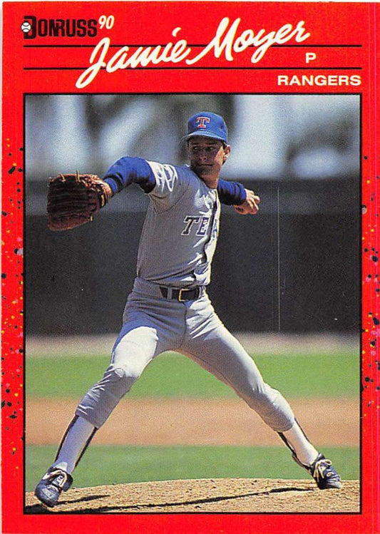 1990 Donruss Baseball  #378 Jamie Moyer  Texas Rangers  Image 1