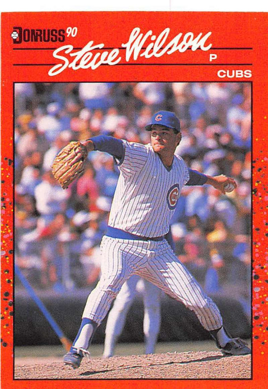 1990 Donruss Baseball  #394 Steve Wilson  Chicago Cubs  Image 1