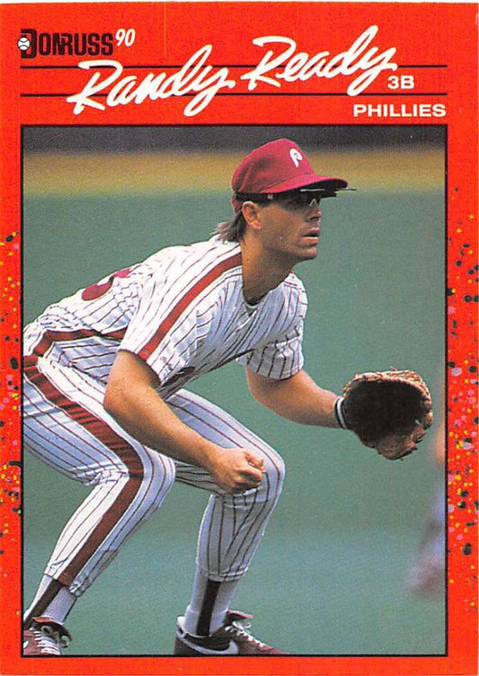 1990 Donruss Baseball  #396 Randy Ready  Philadelphia Phillies  Image 1