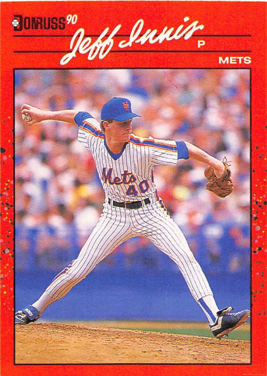 1990 Donruss Baseball  #408 Jeff Innis  RC Rookie New York Mets  Image 1
