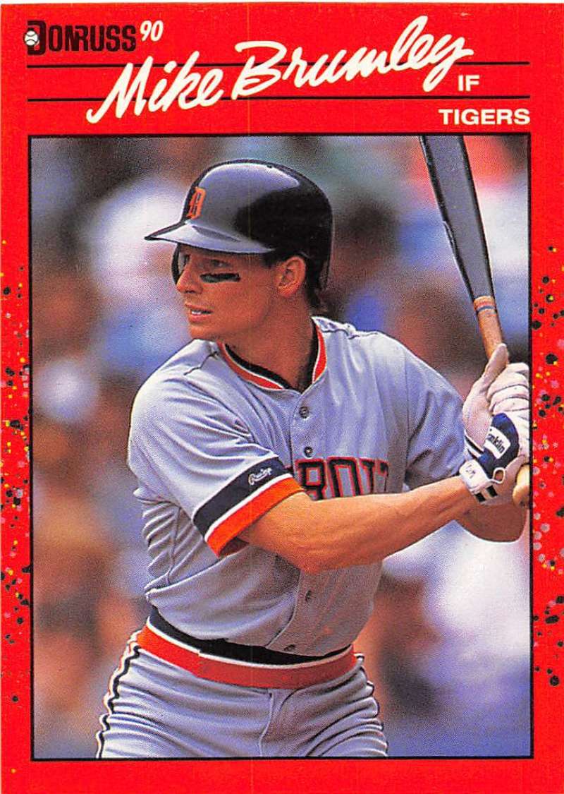 1990 Donruss Baseball  #533 Mike Brumley  Detroit Tigers  Image 1