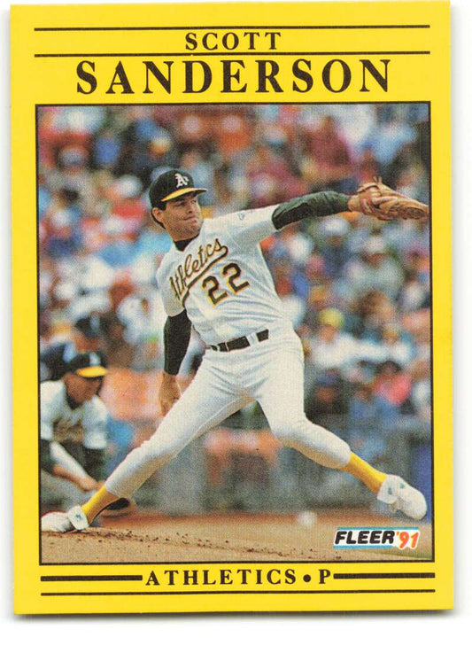1991 Fleer Baseball #23 Scott Sanderson  Oakland Athletics  Image 1