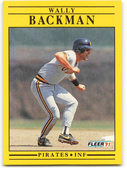 1991 Fleer Baseball #29 Wally Backman  Pittsburgh Pirates  Image 1