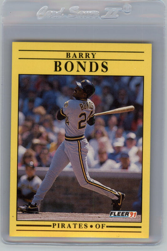 1991 Fleer Baseball #33 Barry Bonds  Pittsburgh Pirates  Image 1