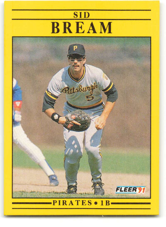 1991 Fleer Baseball #35 Sid Bream  Pittsburgh Pirates  Image 1