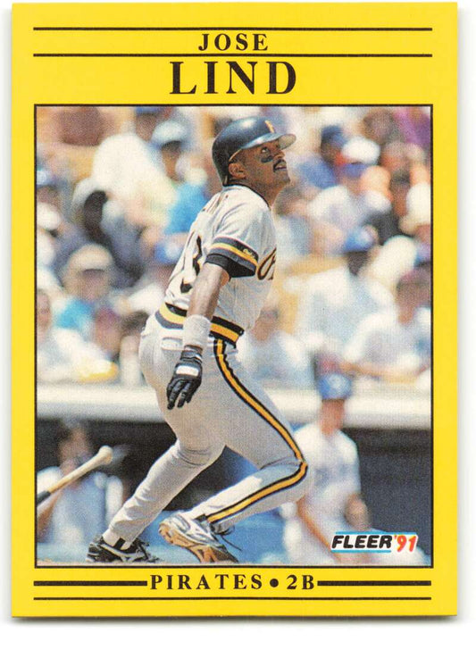 1991 Fleer Baseball #43 Jose Lind  Pittsburgh Pirates  Image 1