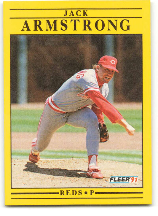 1991 Fleer Baseball #55 Jack Armstrong  Cincinnati Reds  Image 1