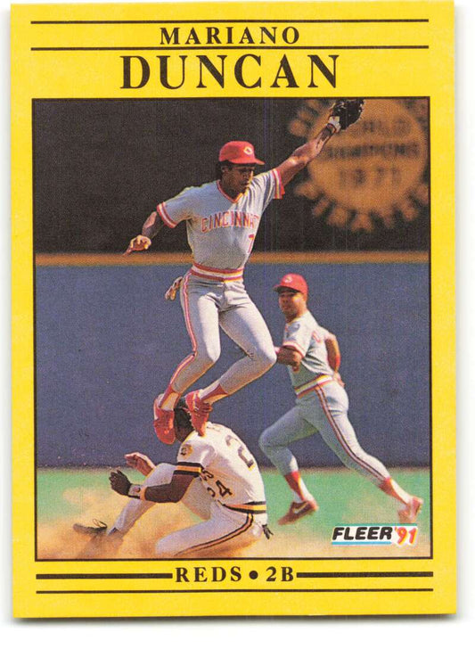 1991 Fleer Baseball #64 Mariano Duncan  Cincinnati Reds  Image 1