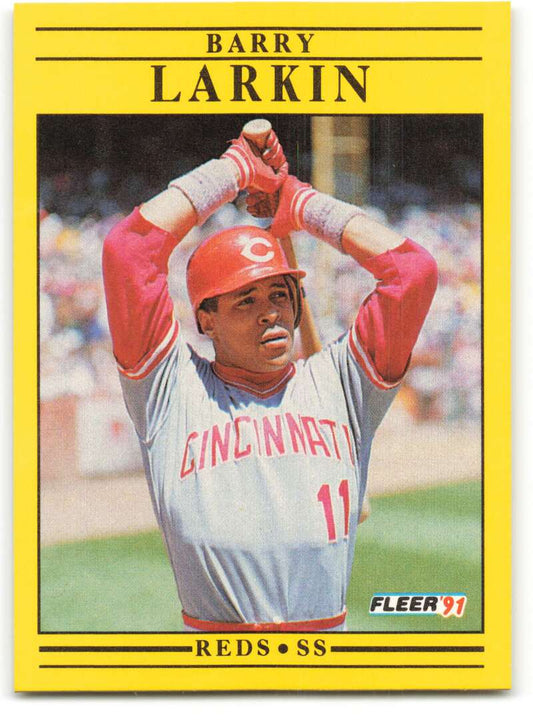 1991 Fleer Baseball #68 Barry Larkin  Cincinnati Reds  Image 1