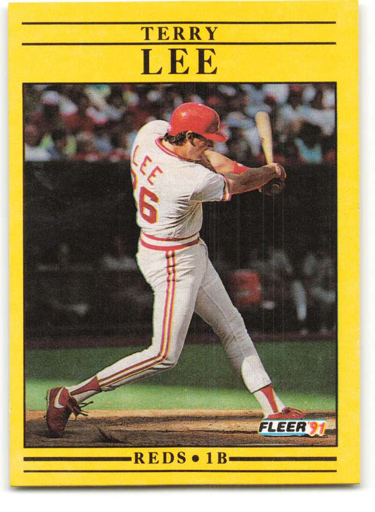 1991 Fleer Baseball #70 Terry Lee  RC Rookie Cincinnati Reds  Image 1