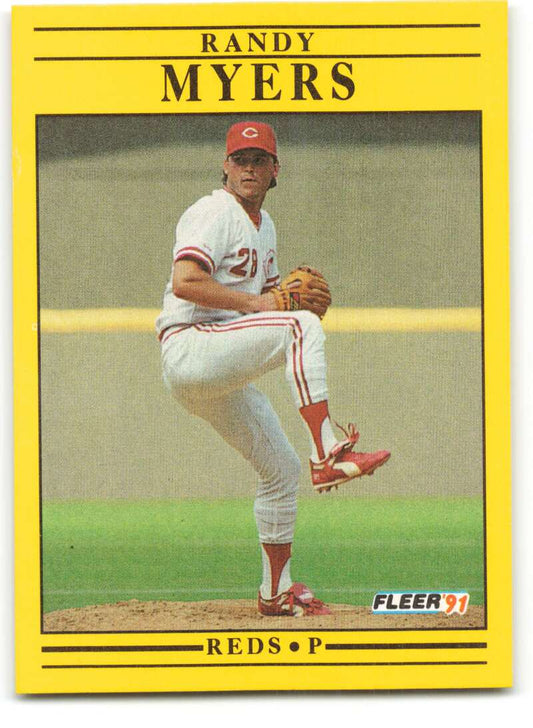 1991 Fleer Baseball #73 Randy Myers  Cincinnati Reds  Image 1