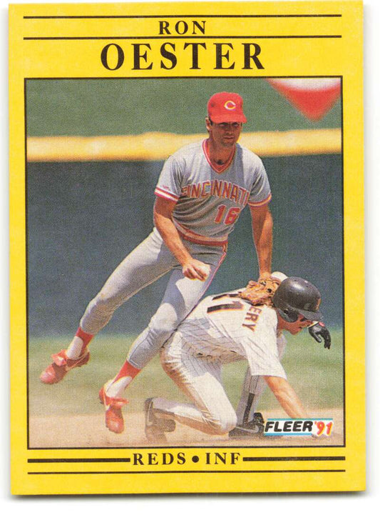 1991 Fleer Baseball #74 Ron Oester  Cincinnati Reds  Image 1
