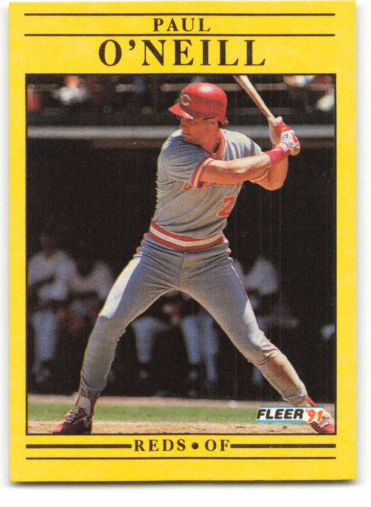 1991 Fleer Baseball #76 Paul O'Neill  Cincinnati Reds  Image 1