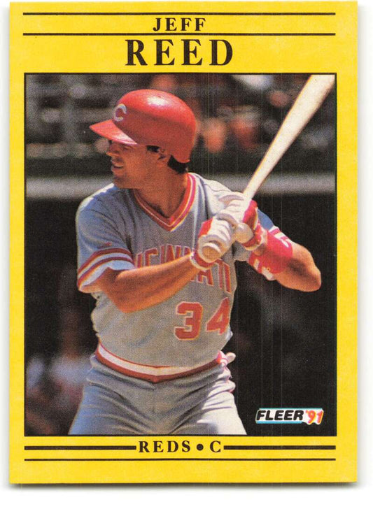 1991 Fleer Baseball #78 Jeff Reed  Cincinnati Reds  Image 1