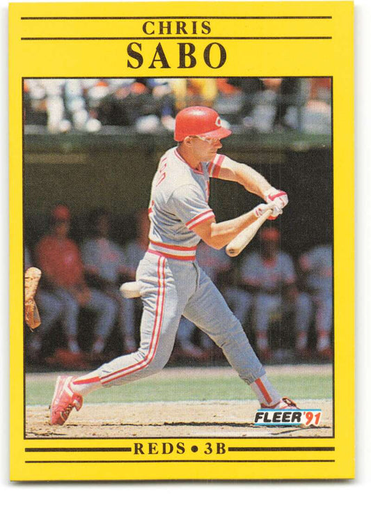 1991 Fleer Baseball #80 Chris Sabo  Cincinnati Reds  Image 1