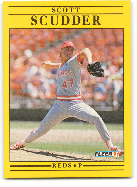 1991 Fleer Baseball #81 Scott Scudder  Cincinnati Reds  Image 1