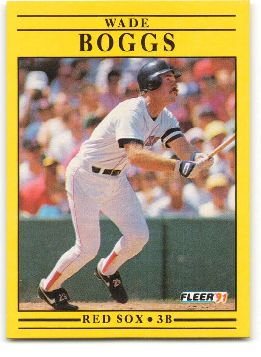 1991 Fleer Baseball #86 Wade Boggs  Boston Red Sox  Image 1