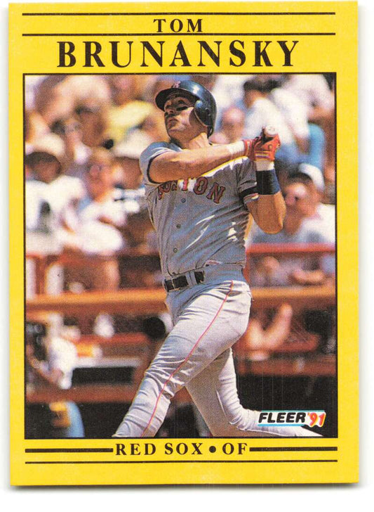 1991 Fleer Baseball #88 Tom Brunansky  Boston Red Sox  Image 1