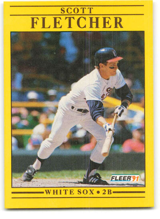 1991 Fleer Baseball #119 Scott Fletcher  Chicago White Sox  Image 1