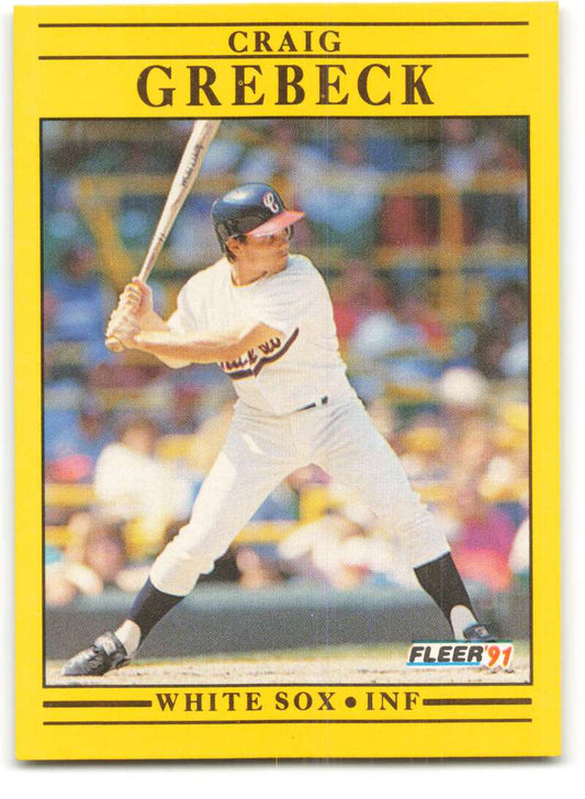 1991 Fleer Baseball #120 Craig Grebeck  Chicago White Sox  Image 1
