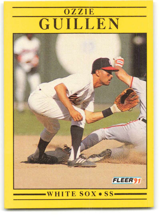 1991 Fleer Baseball #121 Ozzie Guillen  Chicago White Sox  Image 1