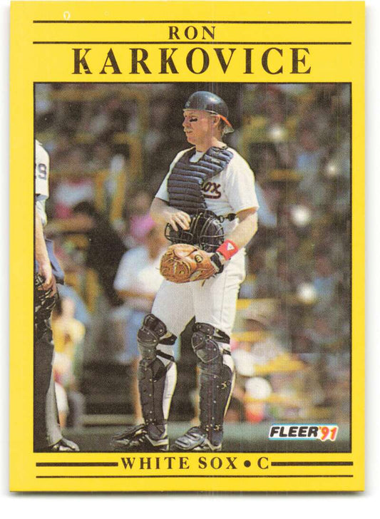 1991 Fleer Baseball #125 Ron Karkovice  Chicago White Sox  Image 1