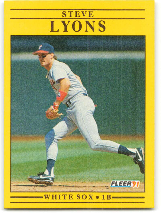 1991 Fleer Baseball #127 Steve Lyons  Chicago White Sox  Image 1