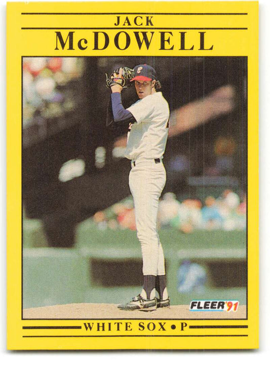 1991 Fleer Baseball #129 Jack McDowell UER  Chicago White Sox  Image 1