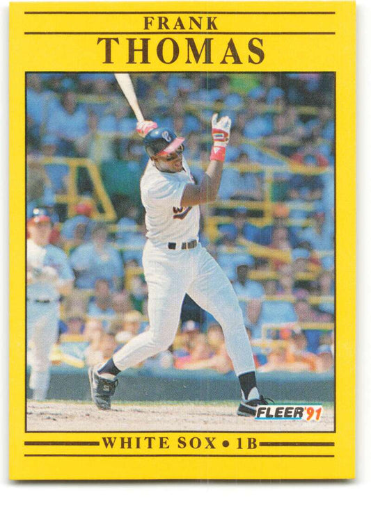1991 Fleer Baseball #138 Frank Thomas  Chicago White Sox  Image 1
