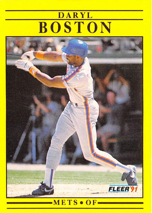 1991 Fleer Baseball #140 Daryl Boston  New York Mets  Image 1
