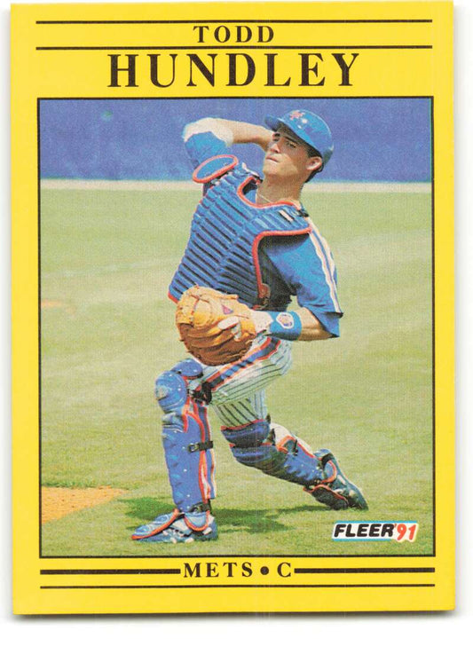 1991 Fleer Baseball #150 Todd Hundley  New York Mets  Image 1