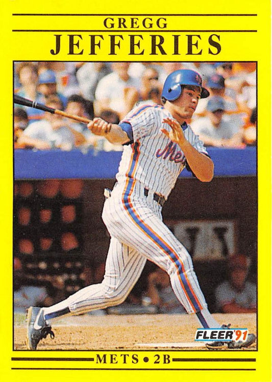 1991 Fleer Baseball #151 Gregg Jefferies  New York Mets  Image 1