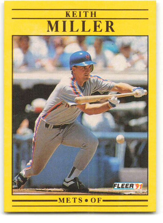 1991 Fleer Baseball #155 Keith Miller UER  New York Mets  Image 1