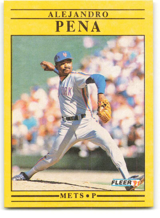 1991 Fleer Baseball #158 Alejandro Pena  New York Mets  Image 1